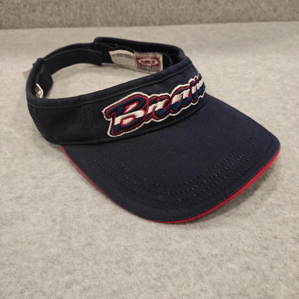 Atlanta Braves Hat Visor Strap Back Mens One Size Blue Annco MLB Baseball